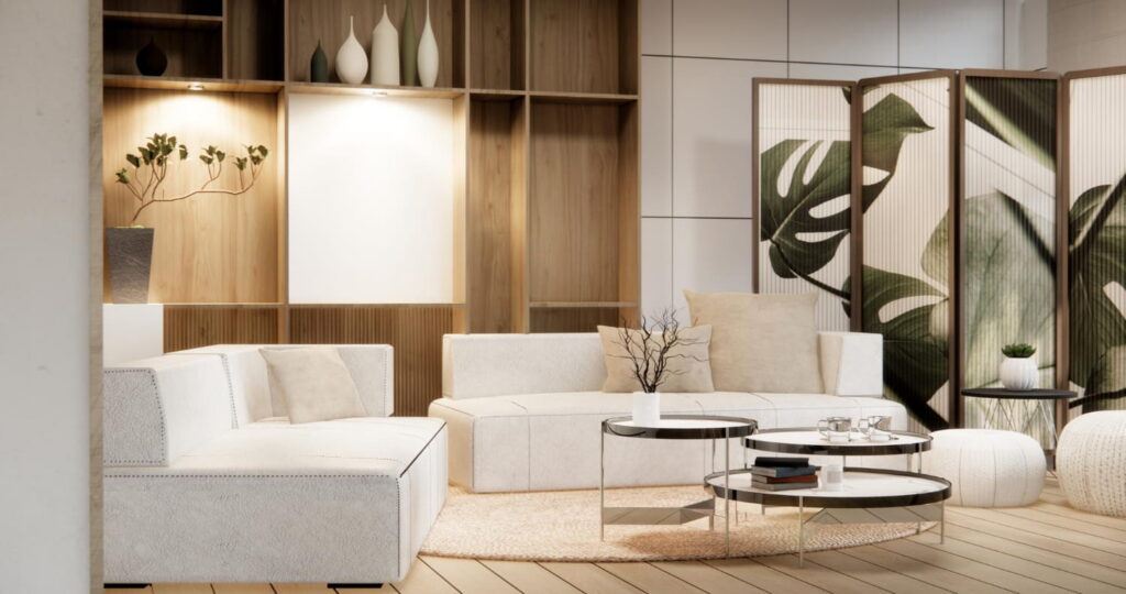 presvetlený nadčasový interiér