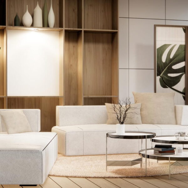 presvetlený nadčasový interiér