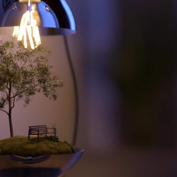 svetlo prítmie z lampy